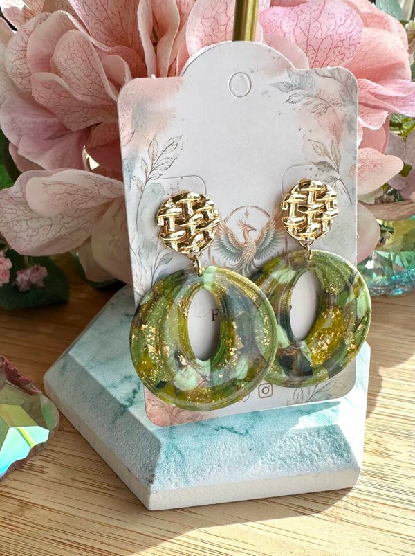 Green Marble Forest ring