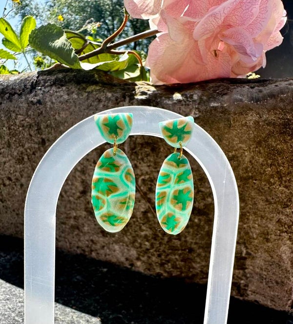 Jade flower rond ovaal