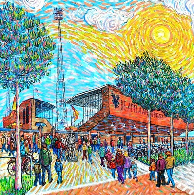 SCHILDERIJ STADION DE ADELAARSHORST DEVENTER