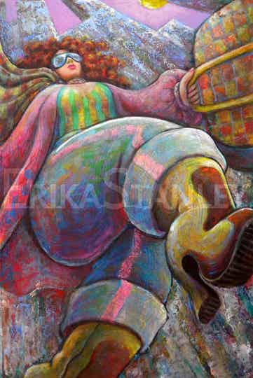 SCHILDERIJ CITY GIRL