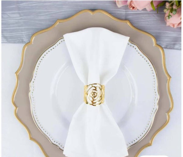 Shiny Gold Laser Napkin Ring