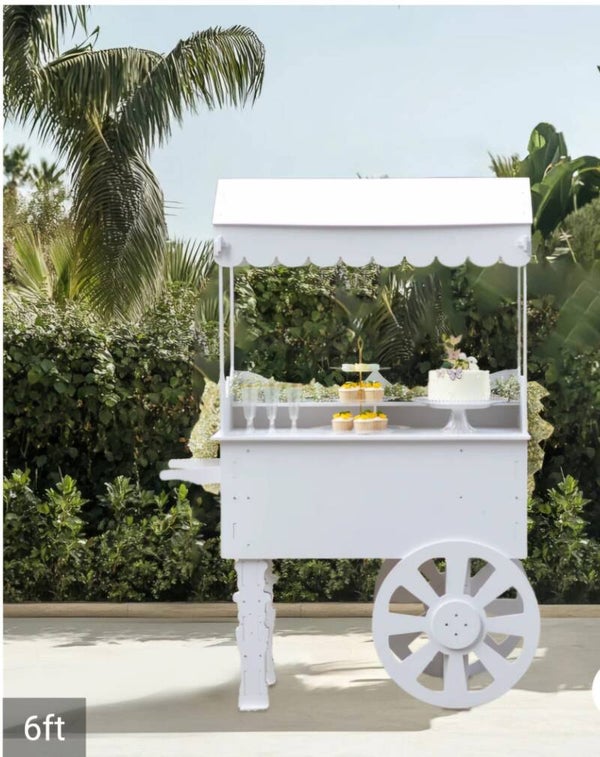 6ft Candy Cart Stand with Wheel