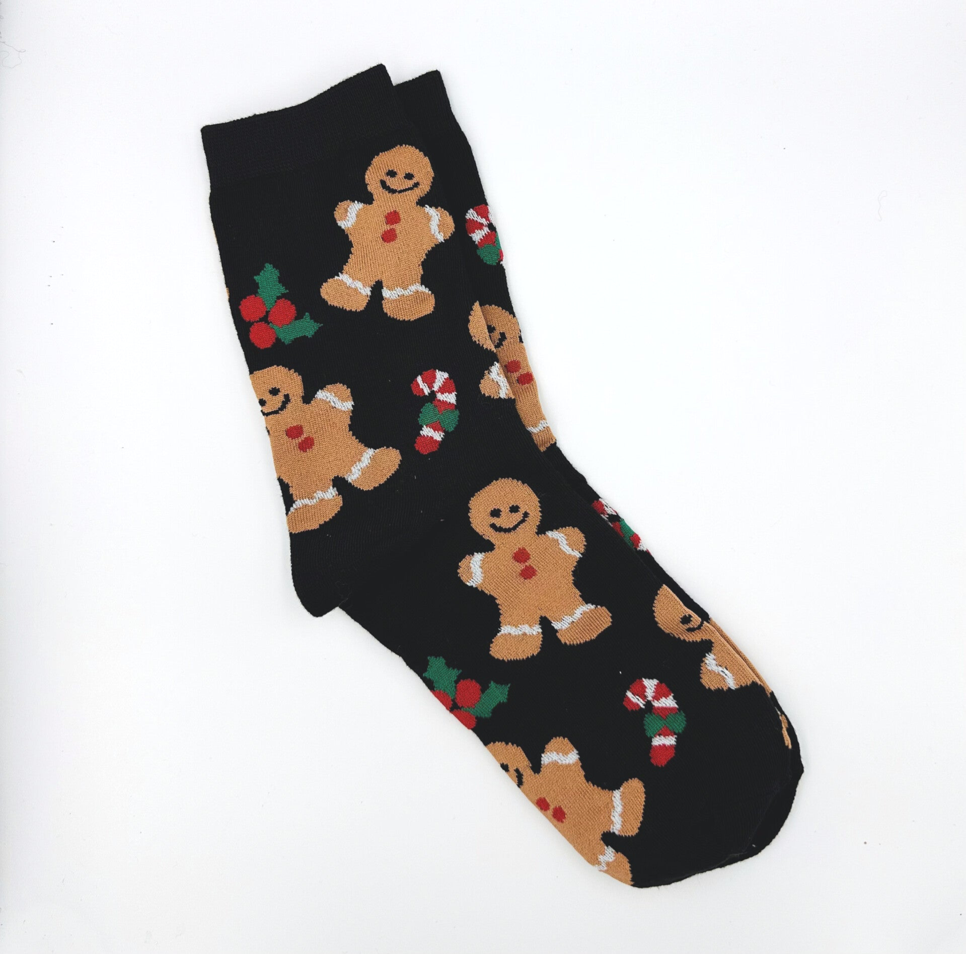 Kerstsokken   - Gingerbread black -