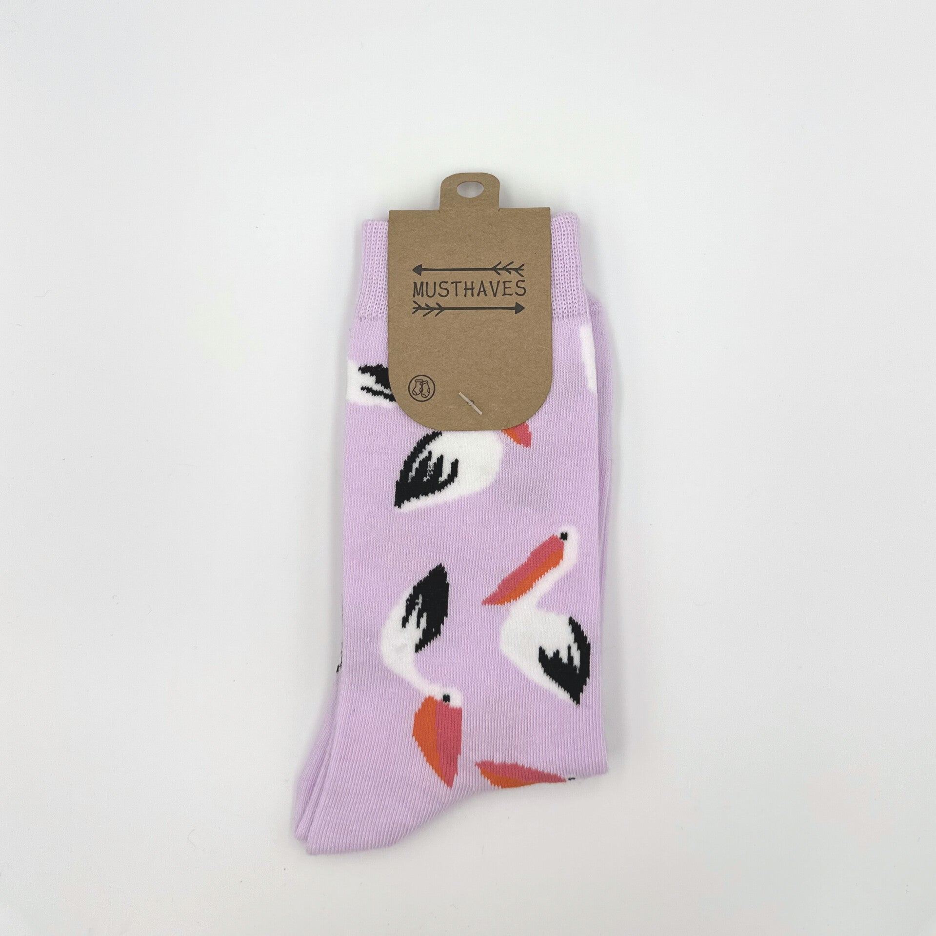 Gezellige sokken | PINK/LILA PELIKAAN