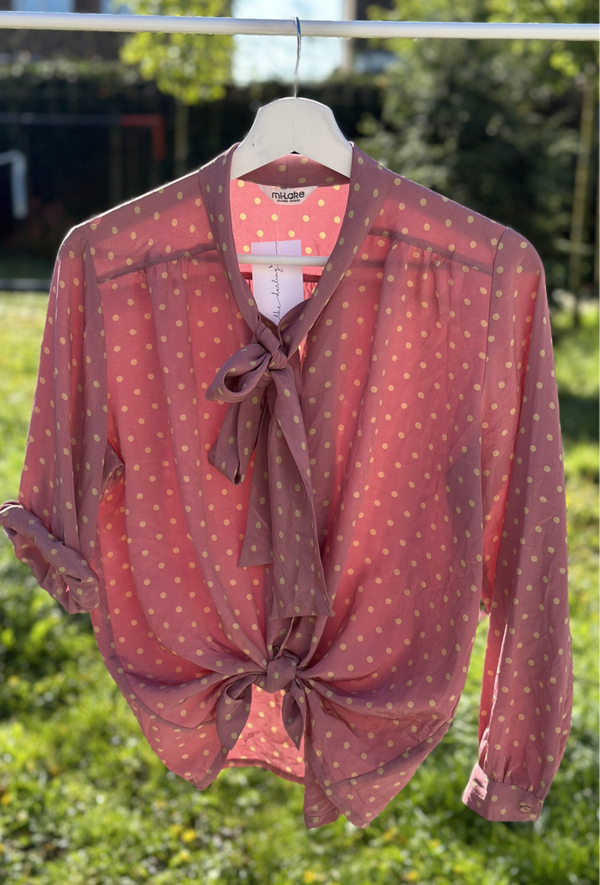 Vintage bloesje | Poederroze
