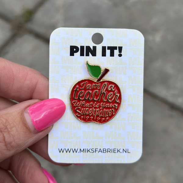 PIN IT!! Juf/Meester appeltje rood