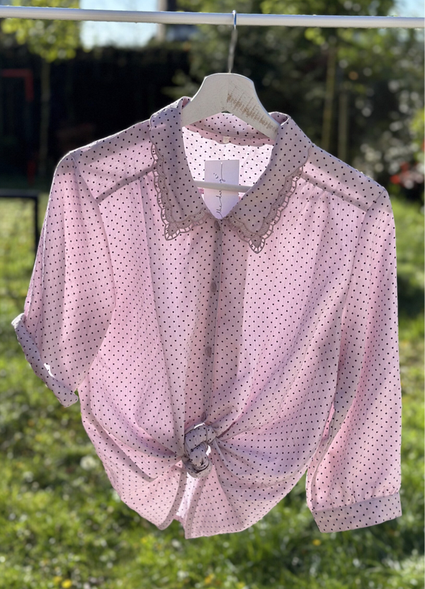 Vintage bloesje | Pastel roze