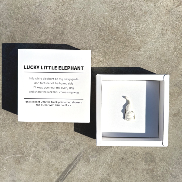 'LUCKY LITTLE ELEPHANT' Quote | Giftbox