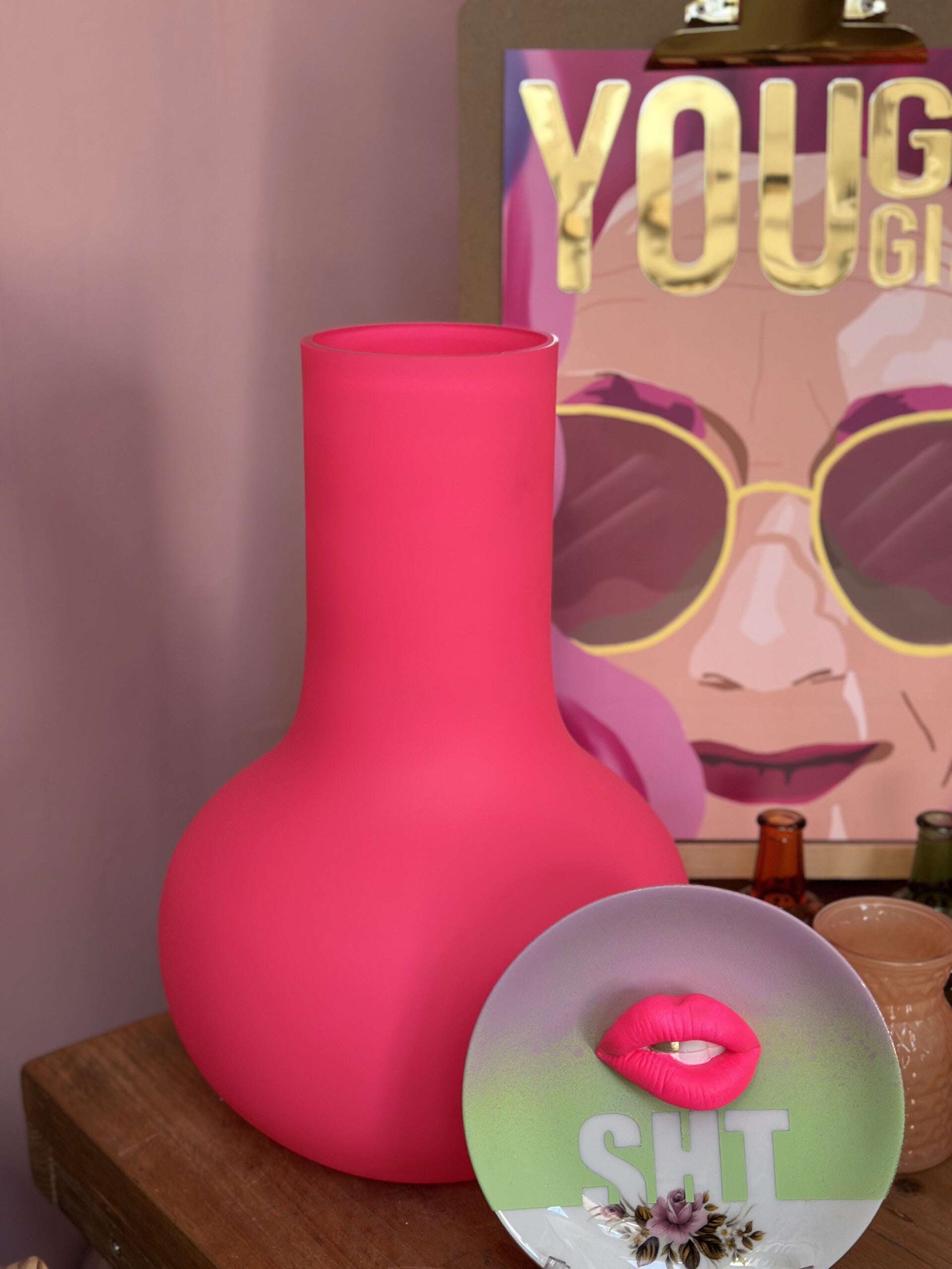 Vase the world | NEON roze vaas