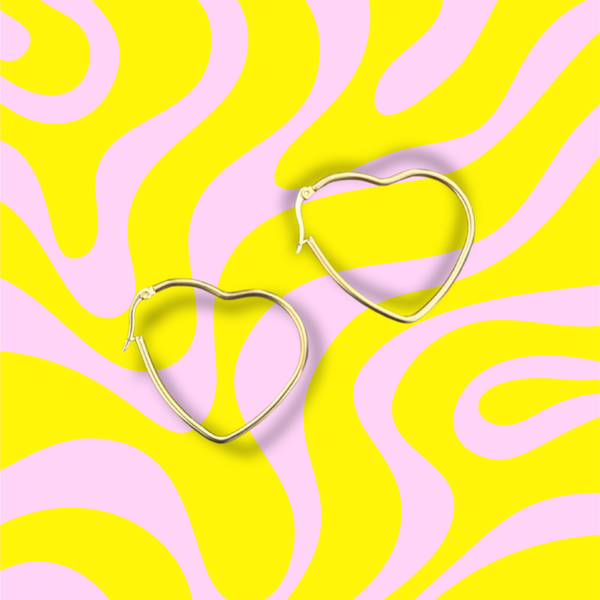 Goud kleurige hart (per stuk)