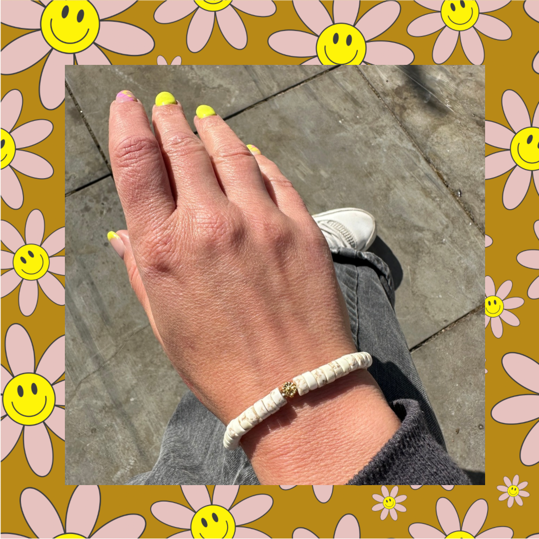 Natuurstenen Magnesiet armbandje