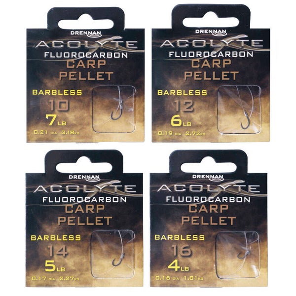 Drennan Acolyte Carp Pellet Barbless to Fluorocarbon