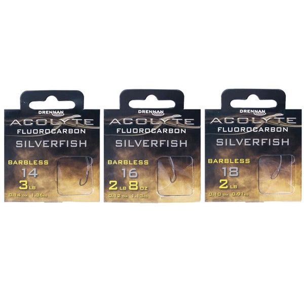 Drennan Acolyte Silverfish Barbless to Fluorocarbon