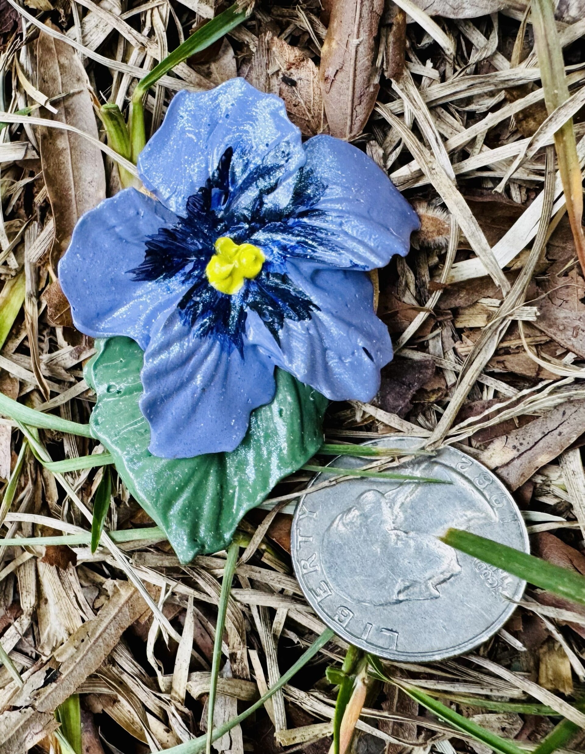 Brooch - Purple African Violet