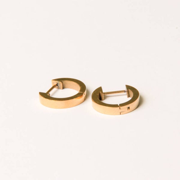 Square Cresend Hoops Hinged