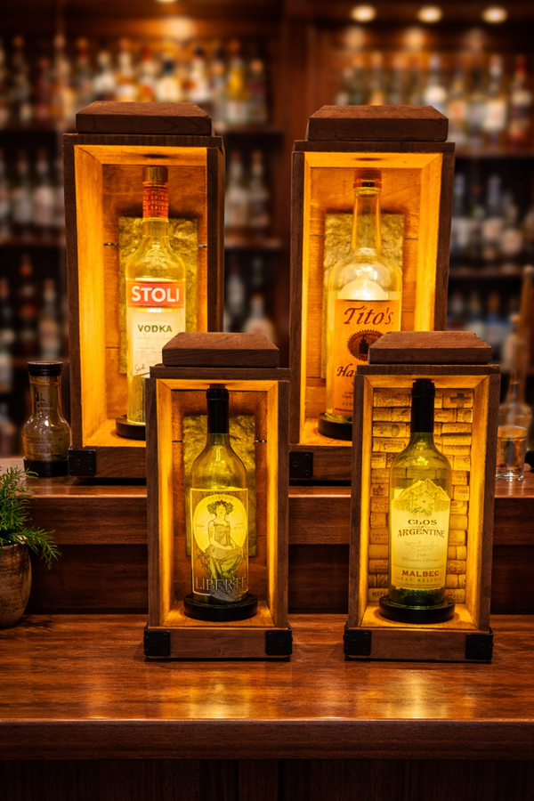 Whiskey and Wine Bottle Lamps