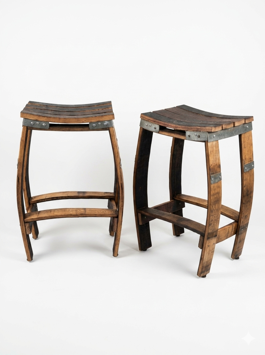 Wine Barrel Stave Bistro Stools