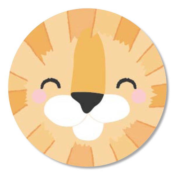 Sticker - Gezicht leeuw (5 stuks)