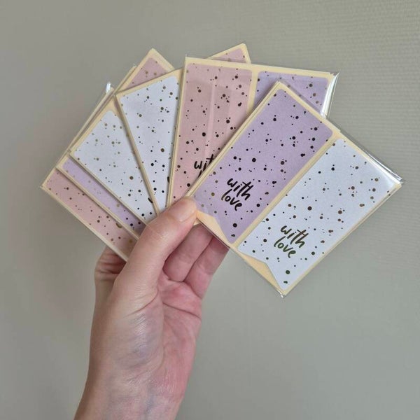25x sticker - Vaantje with love roze