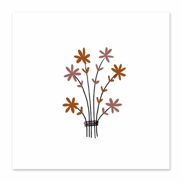 Minikaartje - Bosje bloemen