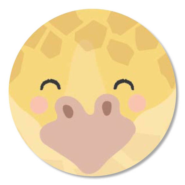 Sticker - Gezicht giraffe (5 stuks)