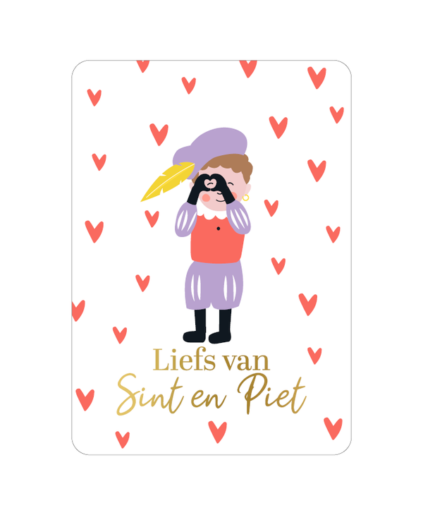 Ansichtkaart - Liefs van Sint en Piet