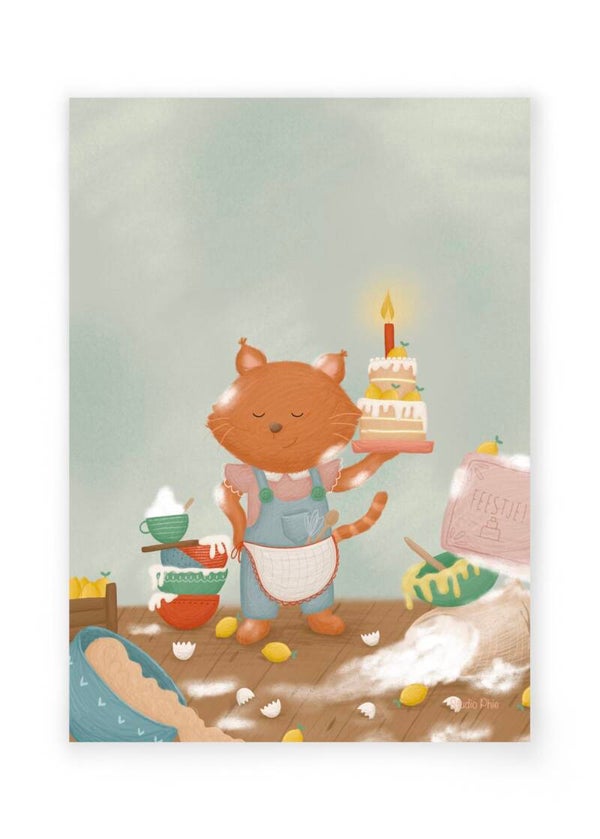 Ansichtkaart - Taartenbakkertje