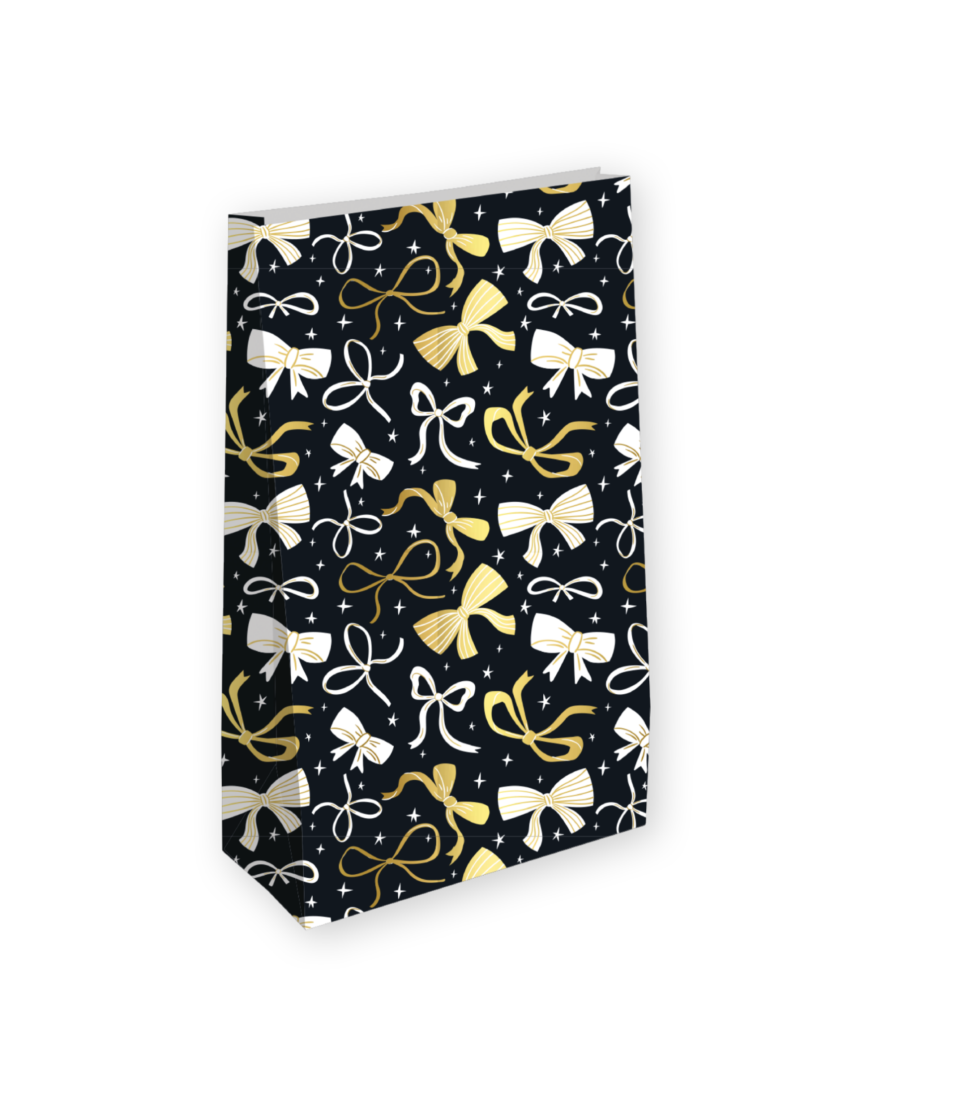 Blokbodemzak | M - Bows black/gold