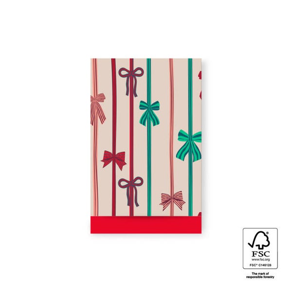 Cadeauzakje | M - Bow parade red (5 stuks)