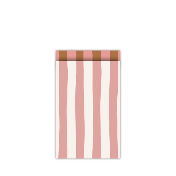 Cadeauzakje | M - Lazy stripes roze/wit (5 stuks)