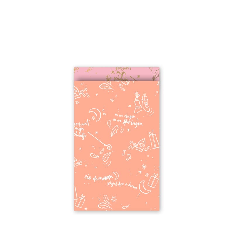 20x Cadeauzakje - Sint sing along neon | M