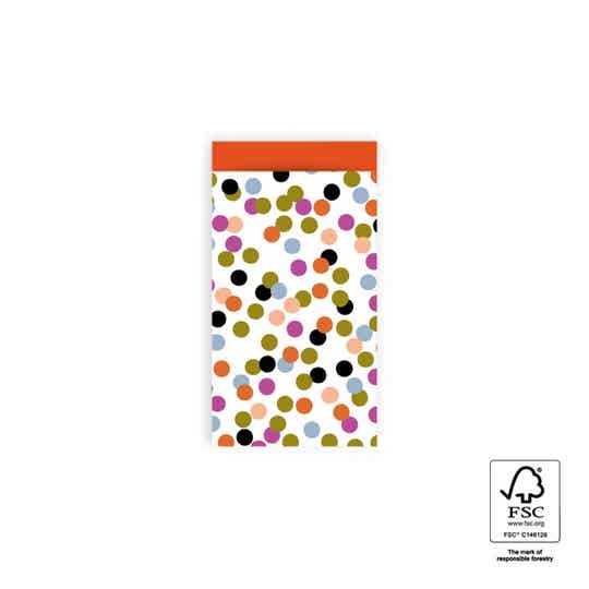 Cadeauzakje | S - Small confetti oranje (5 stuks)