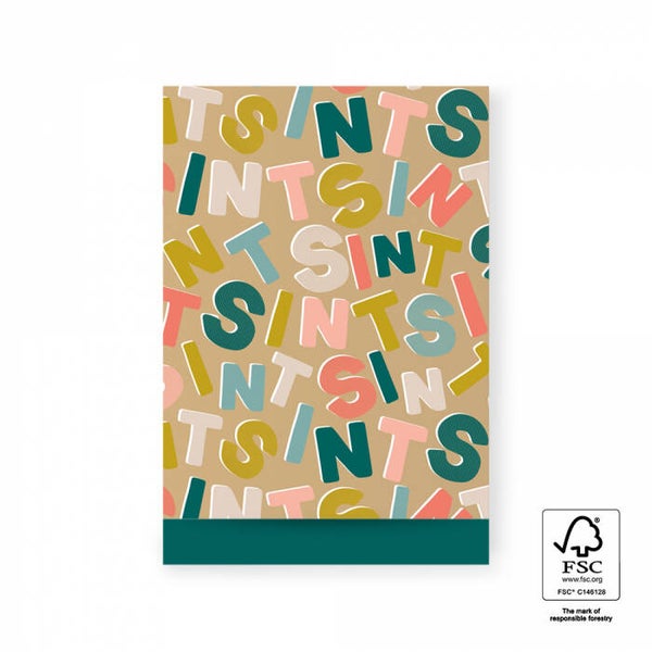 Cadeauzakje | L - Sint letters goud (5 stuks)