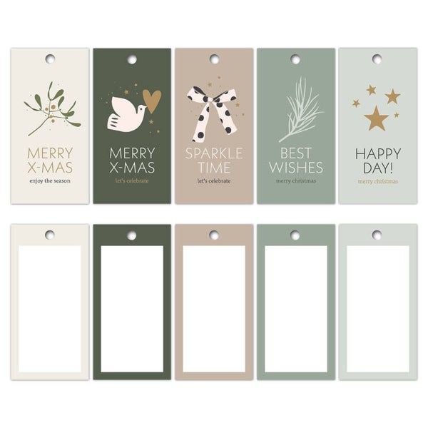 Cadeaulabels - The heart of Christmas (5 stuks)