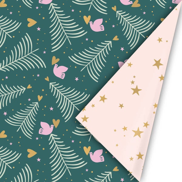 Inpakpapier - Peacefull pines colorfull | 50 cm breed