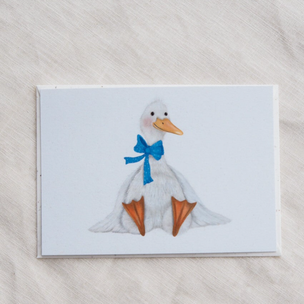 Ansichtkaart - Kleine gans blauw (incl. envelop)