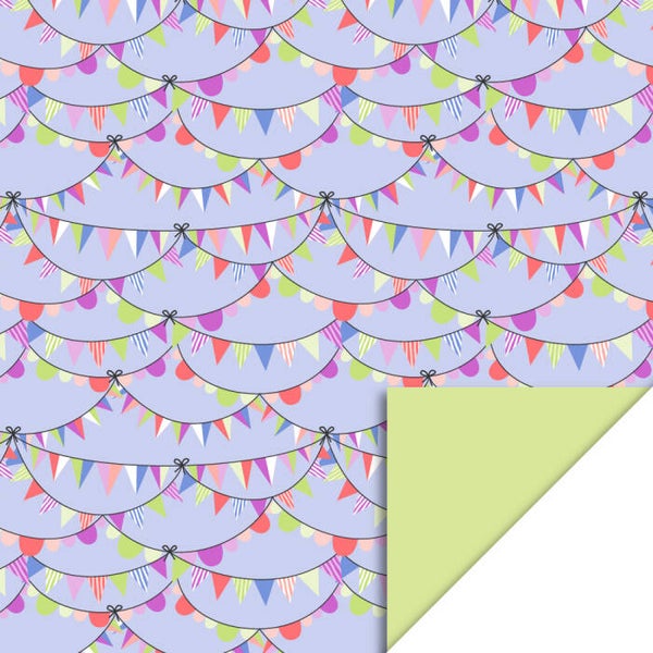 Inpakpapier - Guirlande sky blue | 70 cm breed