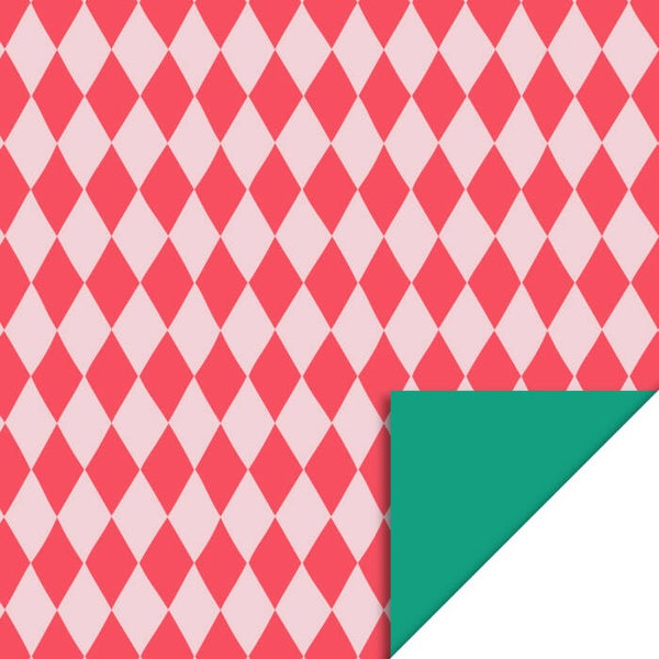 Inpakpapier - Harlequin rood | 70 cm breed