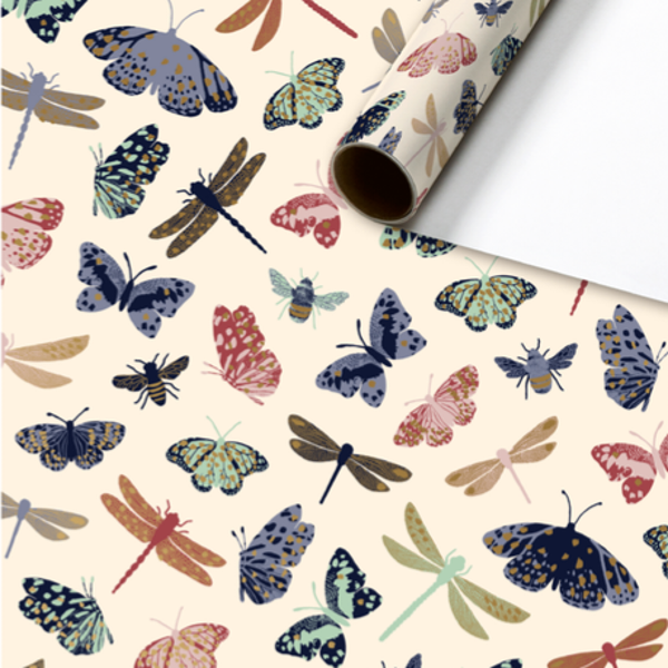 Inpakpapier - Insecten kleur | 70 cm breed