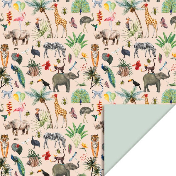 Inpakpapier - Jungle pistache | 70 cm breed