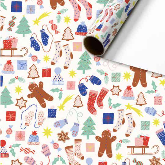 Inpakpapier - Marioka wit | 70 cm breed