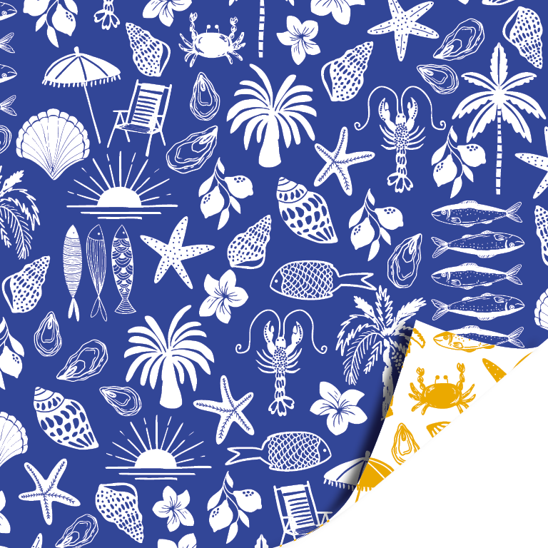 Inpakpapier - Sand & shells | 70 cm breed