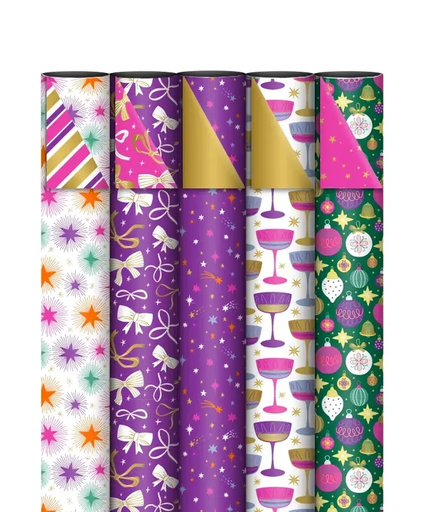 Inpakpapier - Set Shiny Christmas | 70 cm breed