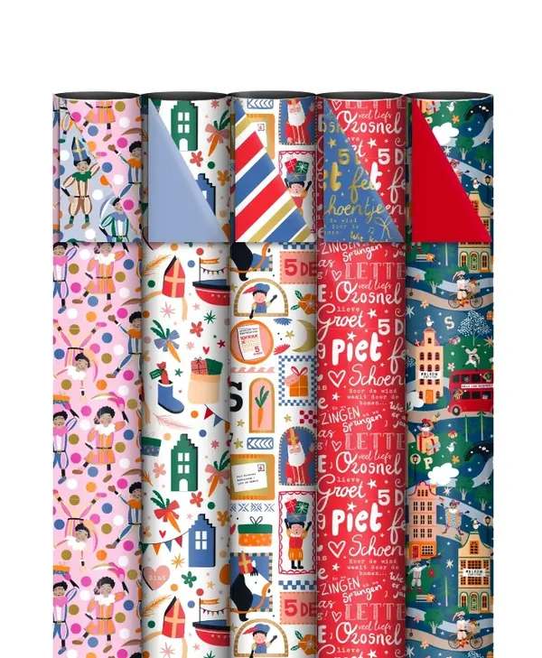 Inpakpapier - Set Sinterklaas feest | 70 cm breed