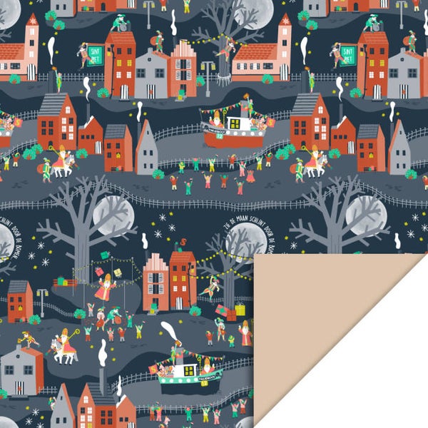 Inpakpapier - Sint intocht | 70 cm breed
