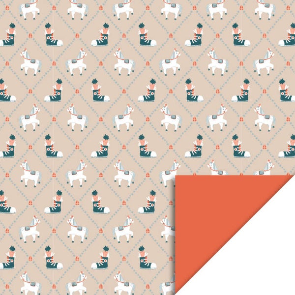 Inpakpapier - Sint patchwork | 70 cm breed