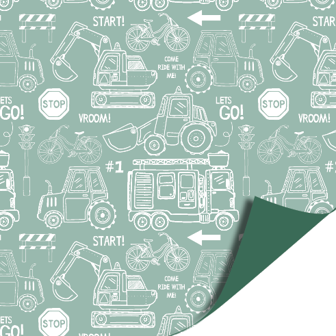 Inpakpapier - Traffic groen | 50 cm breed