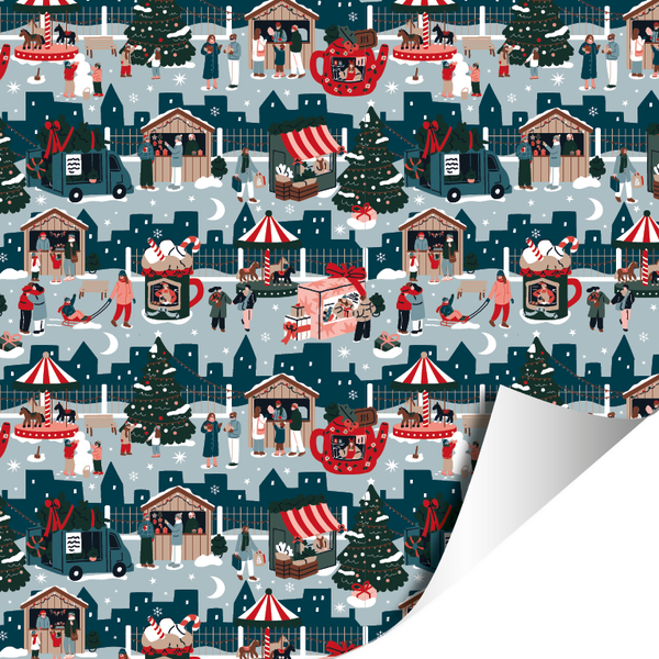Inpakpapier - Winter fair | 70 cm breed