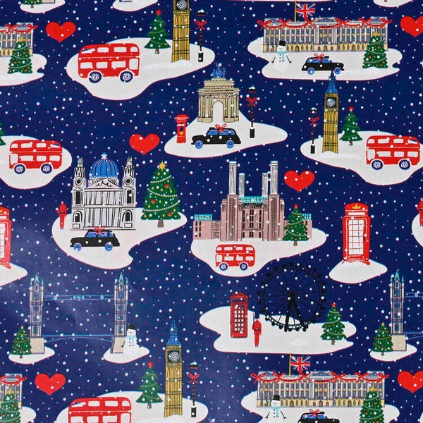 Inpakpapier - Christmas in London | 70 cm breed