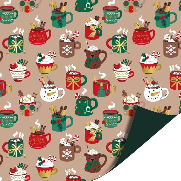 Inpakpapier - X-mas mugs | 50 cm breed